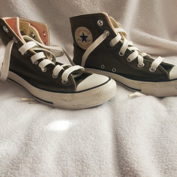 Double Upper Converse All Star Chuck Taylor Green and pink women 8 - Picture 12 of 16